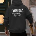 Twin Dad Est 2025 Father Of Twins New Daddy Father's Day Men's Hoodie Back Print