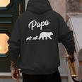 Twin Dad Papa Bear Two Cubs 2 Kids Men's Hoodie Back Print