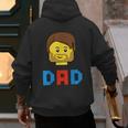 Unique Family Dad Master Builder Building Bricks Blocks Men's Hoodie Back Print