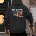 USS Brooke FFG-1 Frigate Veterans Day Son Father Grandpa Dad Men's Hoodie Back Print