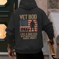 Vet Bod Like Dad Bod But With More Back Pain US Flag Veteran Men's Hoodie Back Print