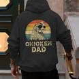 Vintage Chicken Dad Chicken Lovers Daddy Father's Day Men's Hoodie Back Print