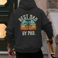 Vintage Disc Golf Dad Best Dad By Par Disk Golf Men's Hoodie Back Print