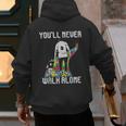 Vintage Father Son Family Autistic Kids Autism Awareness Dad Men's Hoodie Back Print