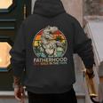 Vintage Fatherhood Is A Walk In The Park DadRex Dinosaur Men's Hoodie Back Print