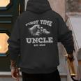 Vintage First Time Uncle 2026 Hand Dad Baby Father's Day Men's Hoodie Back Print