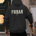 Vintage FUBAR Soldier Military Officer Vet Dad Soup Sandwich Men's Hoodie Back Print