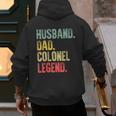 Vintage Husband Dad Colonel Legend Retro T-Shirt Men's Hoodie Back Print Vintage Husband Dad Colonel Legend Retro T-Shirt Men's Hoodie Back Print