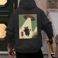 Vintage Japanese Cat Alien Cat Dad UFO Abduction Graphic Tee Men's Hoodie Back Print Vintage Japanese Cat Alien Cat Dad UFO Abduction Graphic Tee Men's Hoodie Back Print