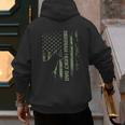 Vintage USA Camo Flag Proud Siberian Husky Dad Silhouette Men's Hoodie Back Print