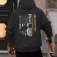 Vintage USA Flag Billiards Player Proud Pool Dad Men's Hoodie Back Print