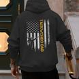 Vintage USA Flag Korea Taekwondo Training Dad Silhouette Men's Hoodie Back Print