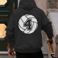 Volleyball Player 4 Volleyball Mom Dad Jersey Number 4 Men's Hoodie Back Print