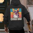 Welsh Corgi Pembroke Dog Corgi Dad -Adults Small Classic Fit Short Sleeve Cotton Polyester Blend Men's Hoodie Back Print