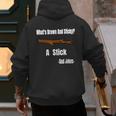 What's Brown And Sticky A Stick -Dad Jokes- Men's Hoodie Back Print
