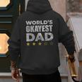 Worlds Okayest Dad Vintage Style Men's Hoodie Back Print