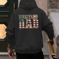 Wrestling Dad American Flag Matching For Dads Of Wrestlers Men's Hoodie Back Print