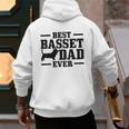 Basset Dad Dog Papa Basset Hound Men Men's Hoodie Back Print