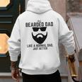 Bearded Dad Beard Humor Superhero Men's Hoodie Back Print