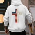 Blessed Dad Christian From Daughter Son Jesus Patriotic Men's Hoodie Back Print