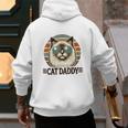 Cat Daddy Cool Ragdoll Cat Father's Day Retro Cat Dad Men's Hoodie Back Print