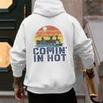 Comin In Hot Pontoon Boat Boating Lake For Dad Small Men's Hoodie Back Print
