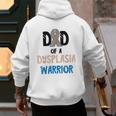 Dad Of A Hip Dysplasia Warrior Beige Blue Hip Dysplasia Men's Hoodie Back Print