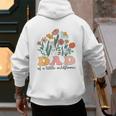 Dad Of The Little Wildflower Birthday Party Baby Shower Men's Hoodie Back Print