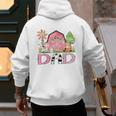 Dad Pink Farm Animal Birthday Kids Matching Family Men's Hoodie Back Print