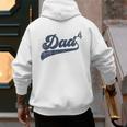 Dad4 Daddy Of 4 Kids Father Of Four Fourth Time Dad Men's Hoodie Back Print