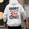 Daddy Of The Fast One Car Racing Dad 1St Birthday Boy Men's Hoodie Back Print