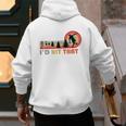 Disc Golf I'd Hit That Frisbee Golfer Retro Men Dad Men's Hoodie Back Print