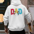 Disney Mickey And Friends Mickey Minnie Dad Collegiate Logo Men's Hoodie Back Print