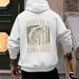 Don't Be A Dumb Bass Fish Camo American Flag Dad Jokes Men's Hoodie Back Print