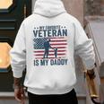 Father Veterans Day My Favorite Veteran Is My Daddy For Kids Men's Hoodie Back Print