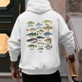 Fishing-Shirt Types Of Freshwater Bass Fish Dad Jokes Men's Hoodie Back Print