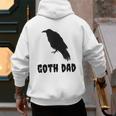Goth Dad Gothic Bird Crow Emo Father's Day Men's Hoodie Back Print