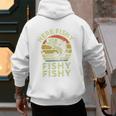 Here-Fishy Fishing Boy Large Mouth Bass Dad Men's Hoodie Back Print