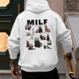 MILF Man I Love Ferrets Ferret Mom Dad Ferret Owner Men's Hoodie Back Print
