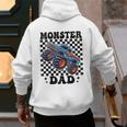 Monster Truck Dad Family Matching Monster Trucks Birthday Men's Hoodie Back Print