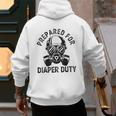 New Dad Prepared For Diaper Duty Men's Hoodie Back Print