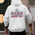 Shih Tzu Dad Shirt Never Underestimate An Old Man Gift Tee Men's Hoodie Back Print