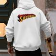 Super Dad Superdad Superhero Dad Men's Hoodie Back Print