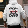 Two Fast Dad Of The Birthday Boy Racing Car Family Men's Hoodie Back Print