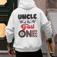 Uncle Of The Fast One Car Racing Dad 1St Birthday Boy Men's Hoodie Back Print