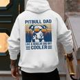 Vintage Pitbull Dad Like A Regular Dad But Cooler Men's Hoodie Back Print
