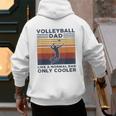 Volleyball Dad Like A Normal Dad Only Cooler Vintage Men's Hoodie Back Print