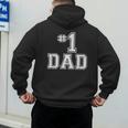 1 Dad Number One Father's Day Vintage Style Men's Hoodie Back Print