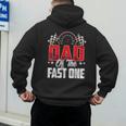1 Year Old Racing Car Fast One Birthday 1st Family Dad Men's Hoodie Back Print