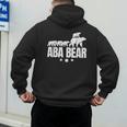 Aba Bear For Jewish Dad With Four Kids On Father's Day Men's Hoodie Back Print Aba Bear For Jewish Dad With Four Kids On Father's Day Men's Hoodie Back Print